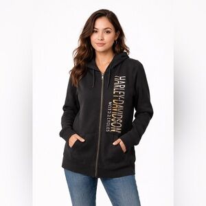 Women’s Harley-Davidson Black Full-Zip Hoodie